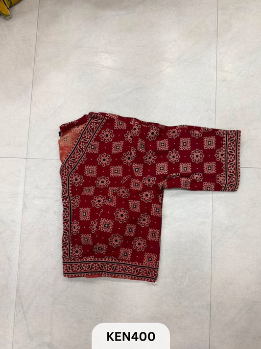 AJRAKH  HANDBLOCK BLOUSE