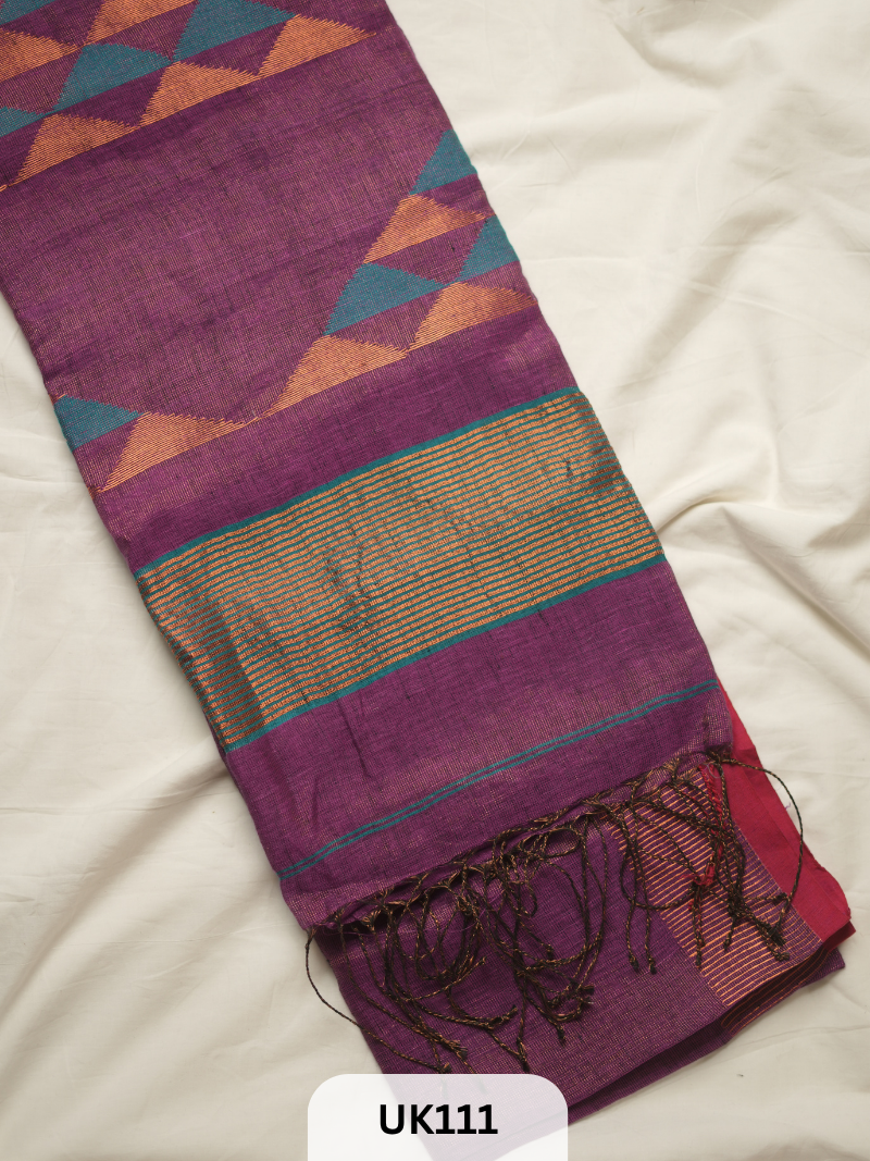 LINEN JAMDANI SAREE