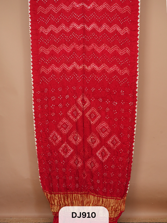 BANDHANI SHIBORI SAREE WITH LAGDI PATTA