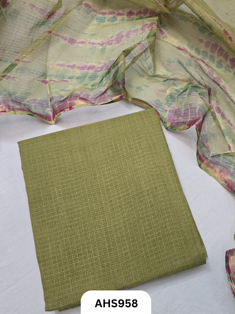 Pure Kota Cotton Shibori Print Dress Material Top & Dupatta 2.5mtr