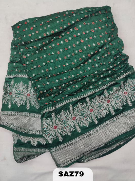 PURE PUNA SILK WITH BANDHEJ SAREE