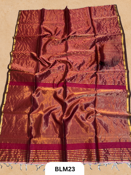 Maheshwari Tissue Stripe Saree