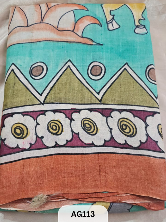 PURE GACHI TUSSAR WITH PENKALAMKARI