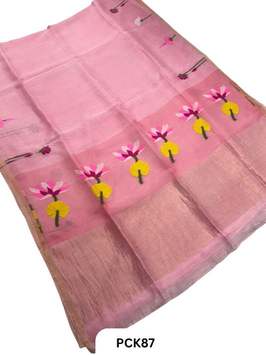 Pure Line Silk with jamdani Saree