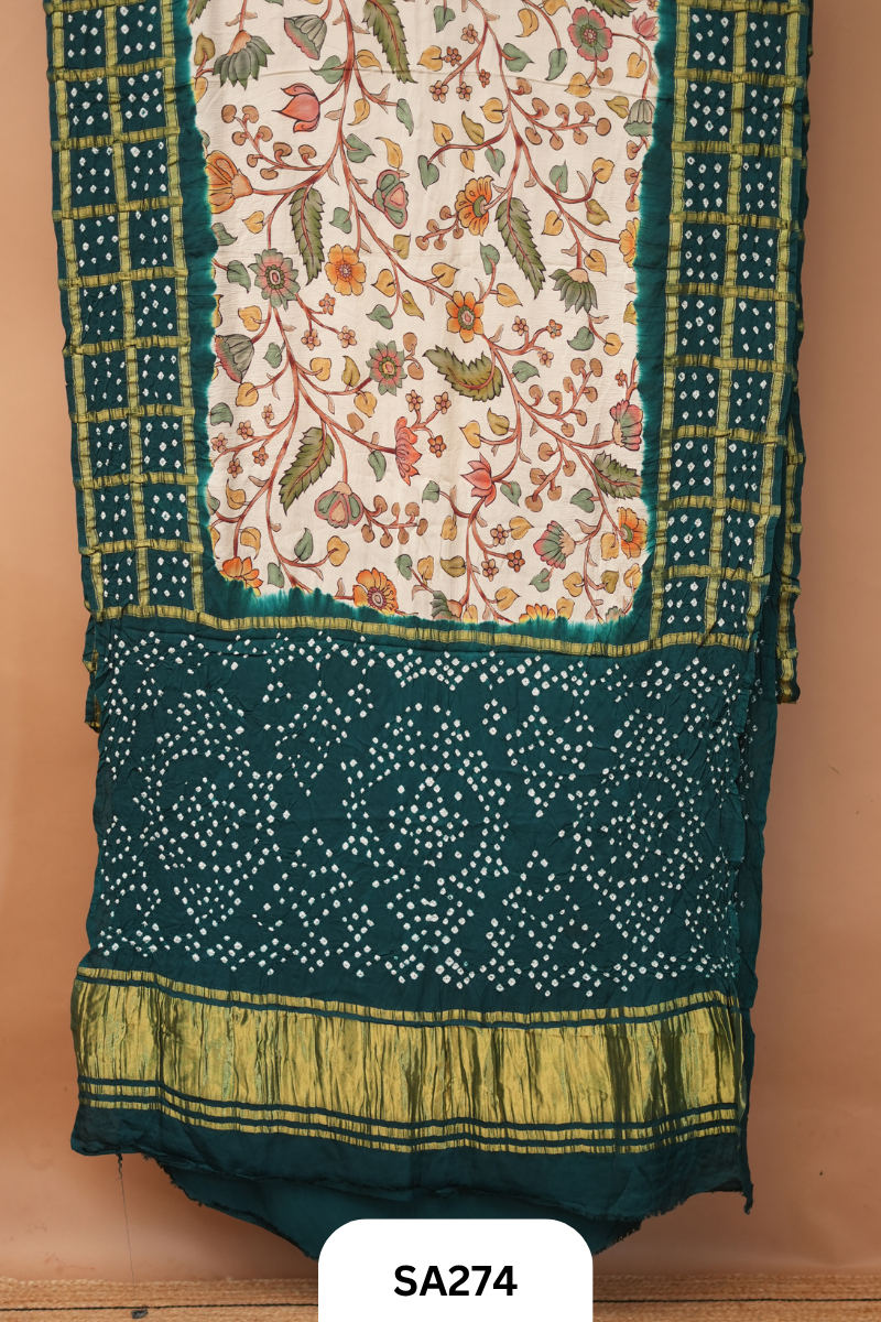 BANDHANI GARCHOLA SAREE | FLORAL DESIGN