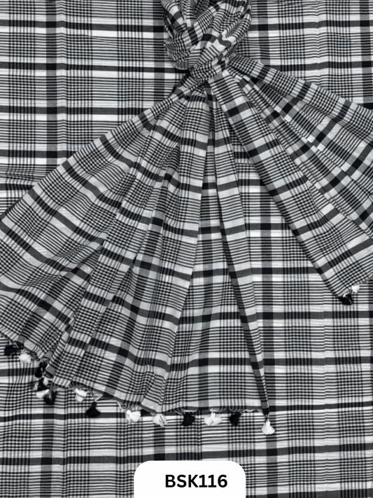 Mul Cotton Checks Top Duppata -2.5Mtr