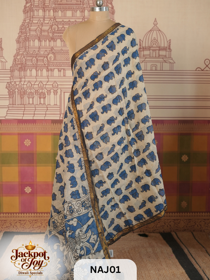PREMIUM PURE KOTA KALAMKARI SAREE