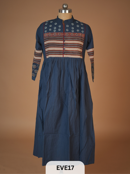 PURE COTTON KURTI WITH MIRROR WORK