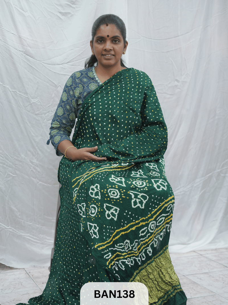 100% VEGAN SILK WITH LAGDI PATTA SAREE