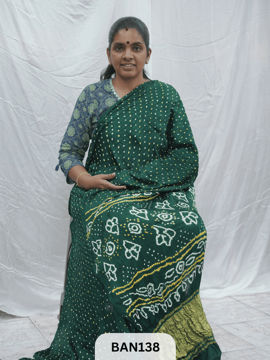 100% VEGAN SILK WITH LAGDI PATTA SAREE