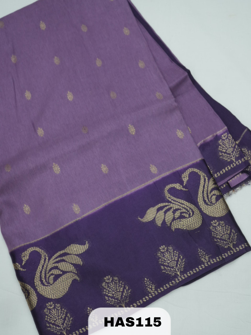 BANARAS RUSSIAN SATIN BODER SAREE