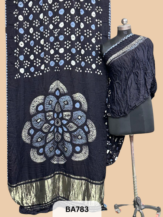 Modal with Shibori and Tie and Dye with Lagidi Pattu bandhej