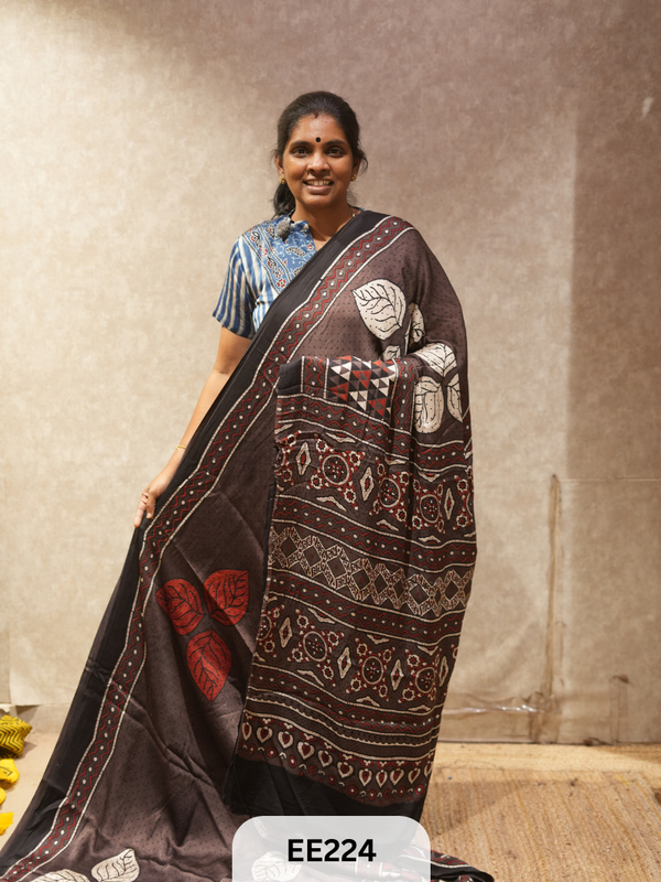 MODAL AJRAKH SAREE