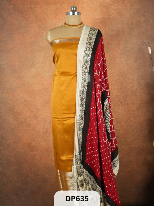 Modal Bandhani Dupatta + Mangalgiri Top