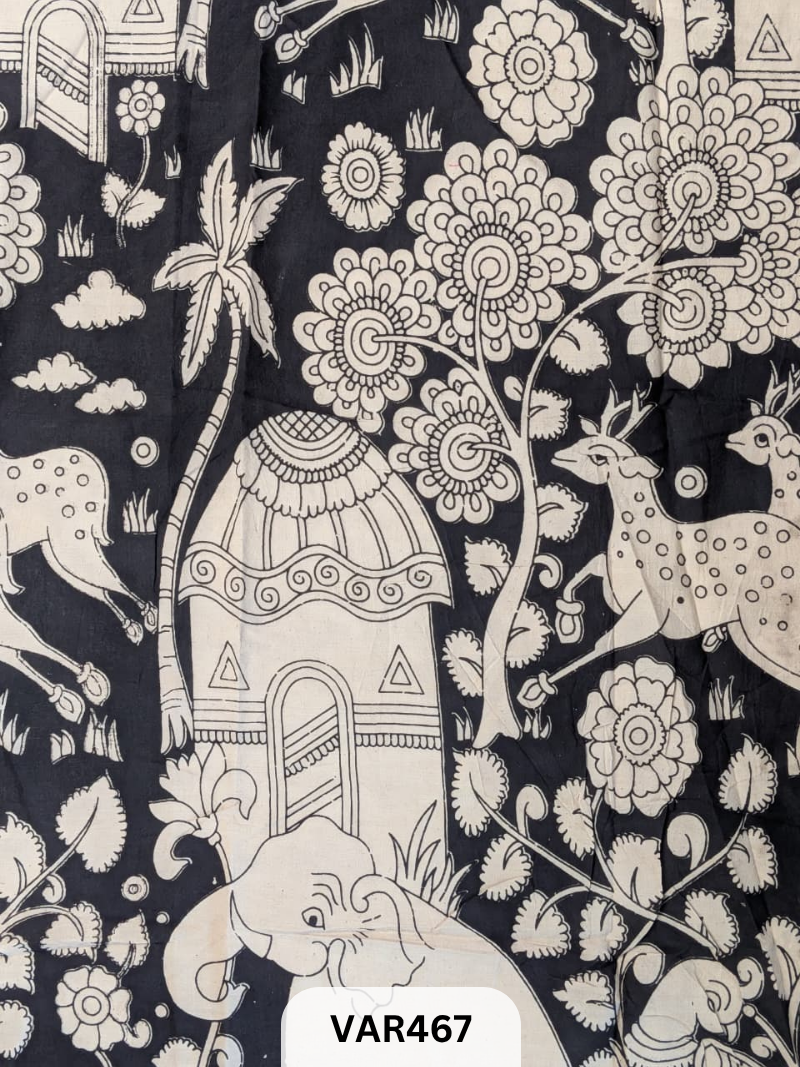 Kalamkari Hand printed - Fabric -1mtr