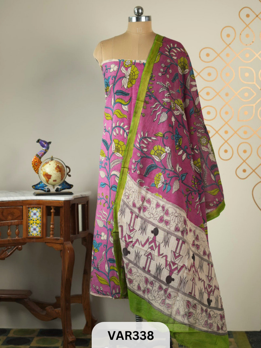 KALAMKARI COTTON-2 PCS-TOP & DUPPATA