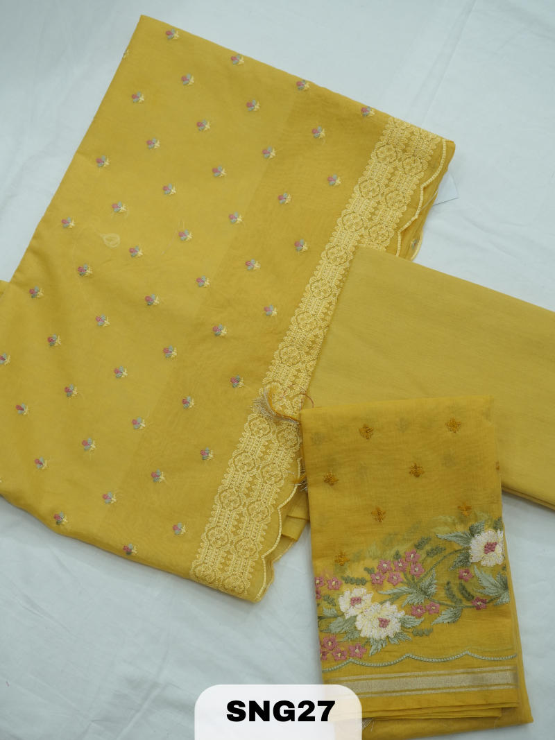 Banarasi mulchanderi 3 Pcs Salwar Suit