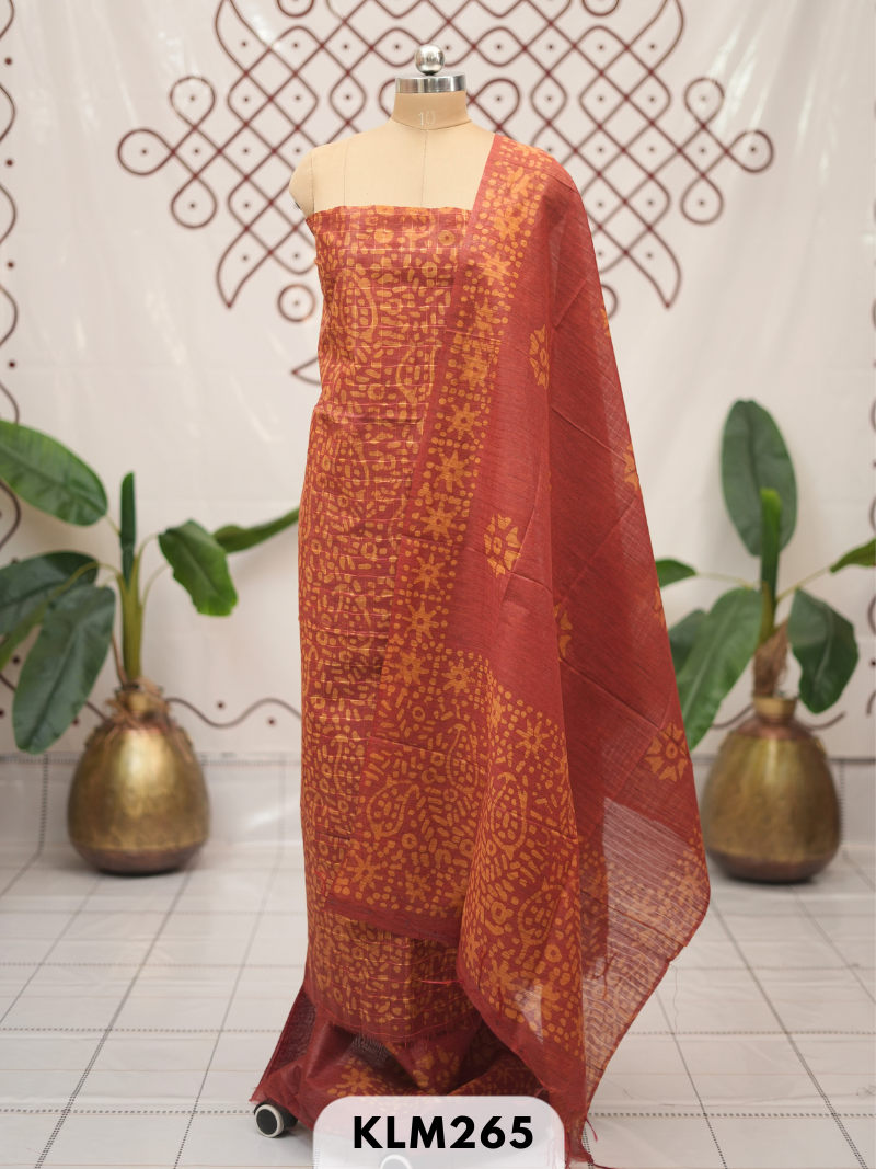 Bhagalpur Semi Tussar 3 pcs salwar set