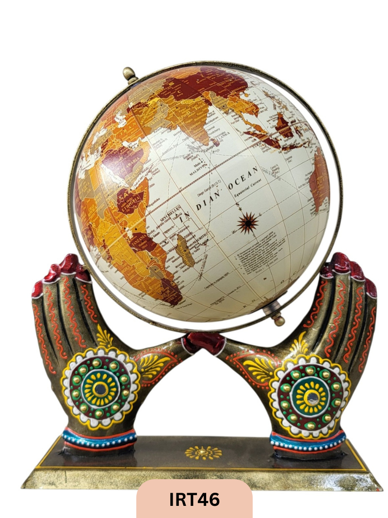DOUBLE  HAND PAINTED GLOBE
