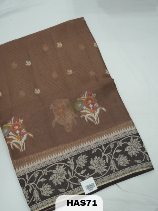 BANARAS KOTA SATIN PATTA BORDER SAREE