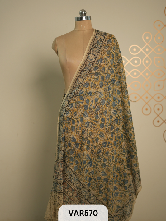 kalamkari cotton border duppatta + shipping