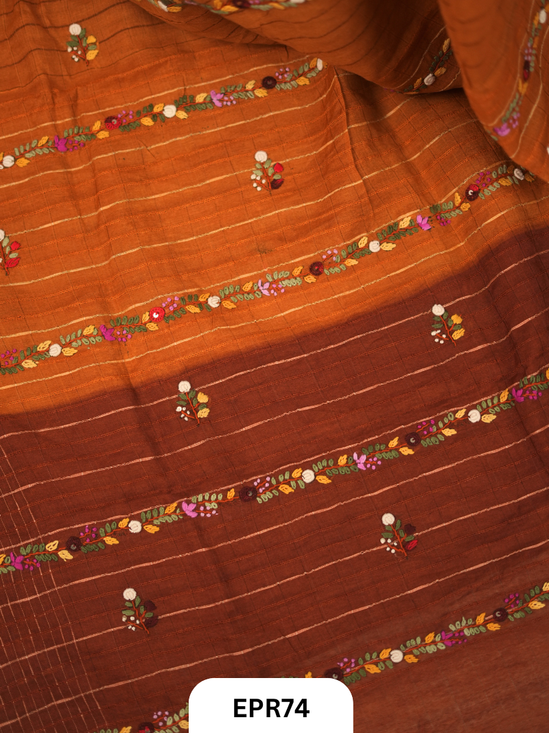 Burberry Checks With Bullion Stitch Saree