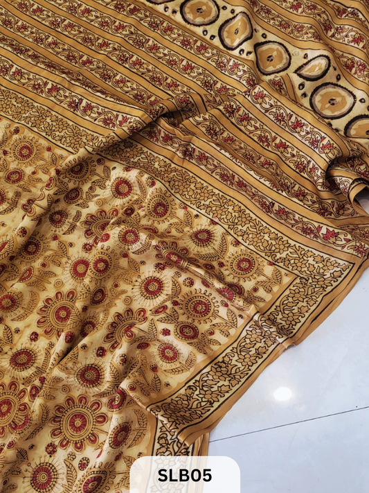 NASPHAL AJRAKH VANASPATHI MODAL HANDBLOCK PRINT SAREE