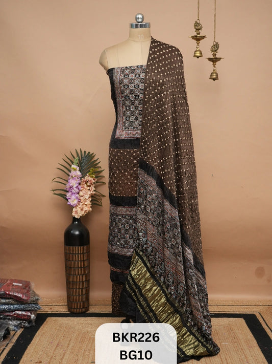 BANDHANI AJRAKH WITH LAGDI PATTA | SALWAR SUIT