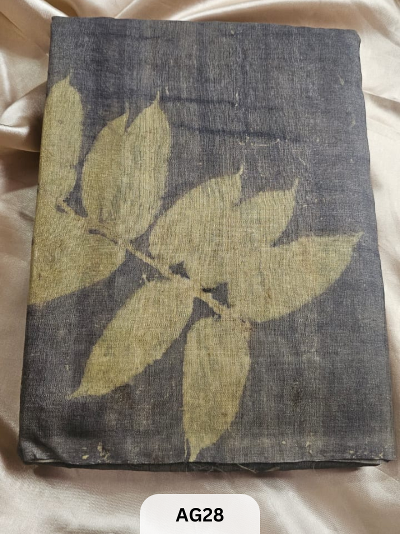 PURE GACHI TUSSAR WITH SILK MARK | ECO - NATURAL PRINT