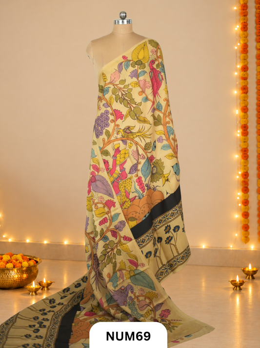 Exclusive Penkalamkari Artisan Saree
