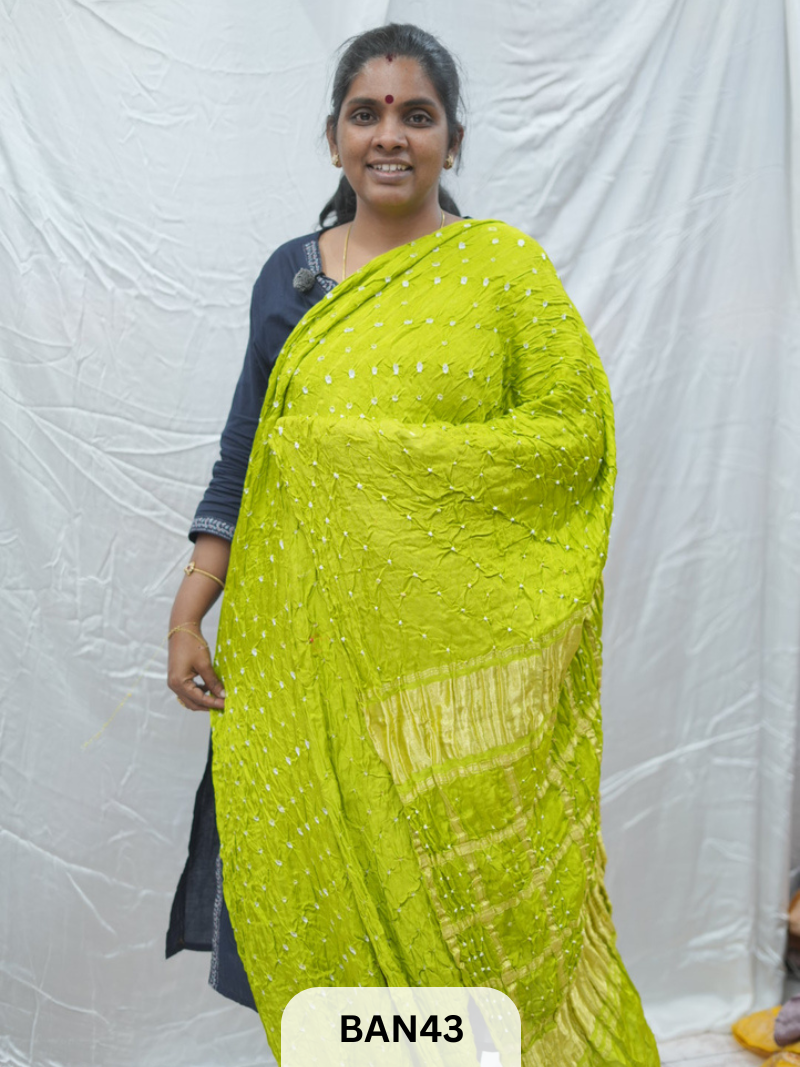 SEMI GAJI BANDHANI GHARCHOLA PALLU