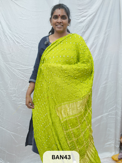 SEMI GAJI BANDHANI GHARCHOLA PALLU