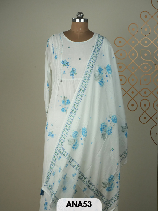 Mul cotton 3 pcs salwar set