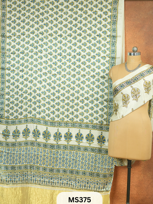Modal Silk Saree with lagdi patta pallu