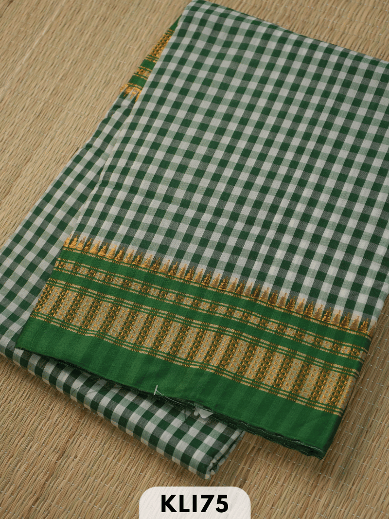 ILKAL CHECKS TOPI BORDER SAREE