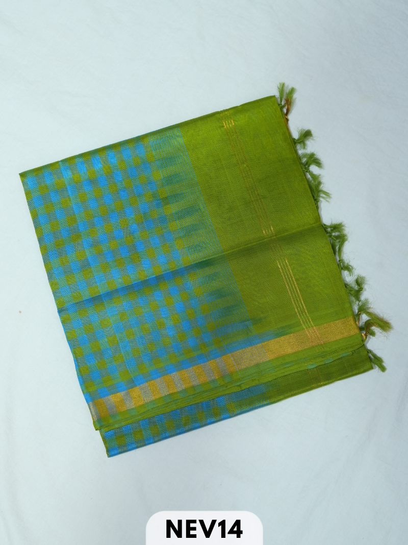 PALUM PAZHAMUM CHECKS SILK COTTON SAREE