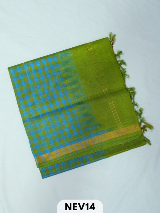 PALUM PAZHAMUM CHECKS SILK COTTON SAREE