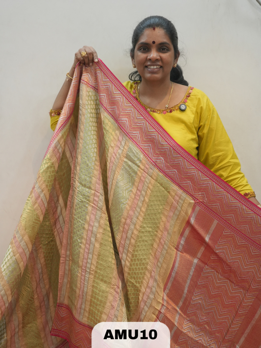 VISCOSE SATIN SAREE WITH BORDER