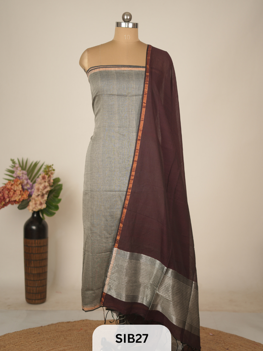 COTTON JAMDHANI TOP WITH DUPATTA