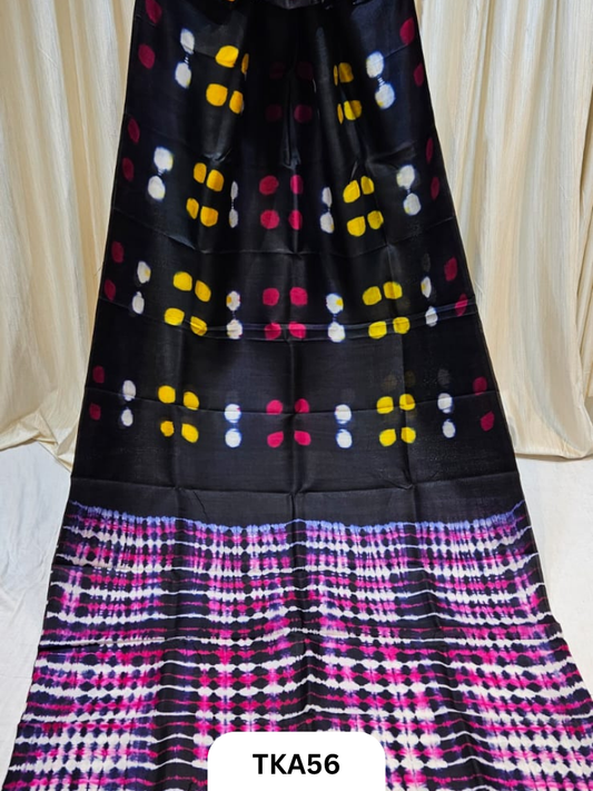Pure Bishnupuri Silk - Shibori work saree