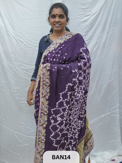 BANDHANI DESIGNER WORK WITH BANDHANI PALLU