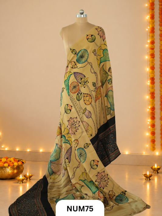 Exclusive Penkalamkari Floral Saree