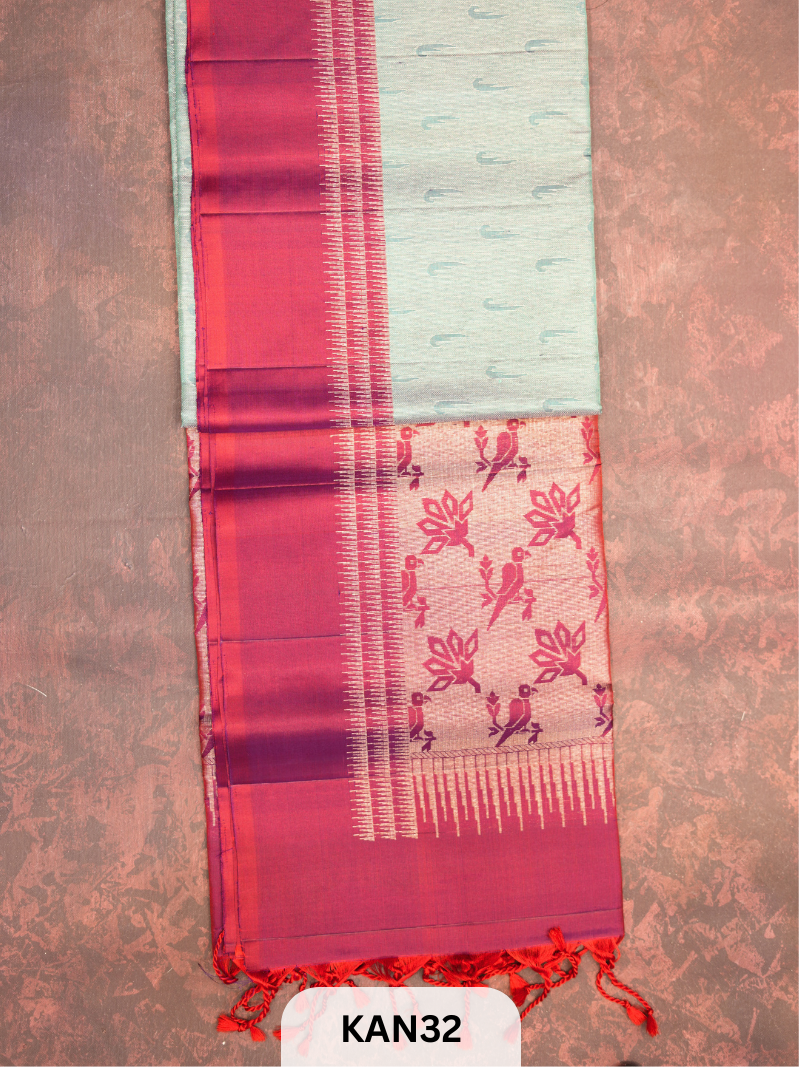 KANCHIPURAM HANDLOOM PURE SOFT SILK