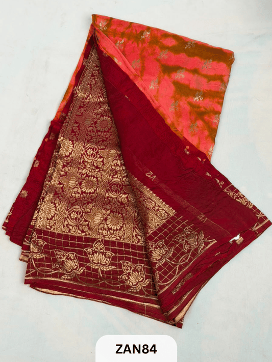 BANARASI SHIBORI WITH CHECKS BORDER SAREE