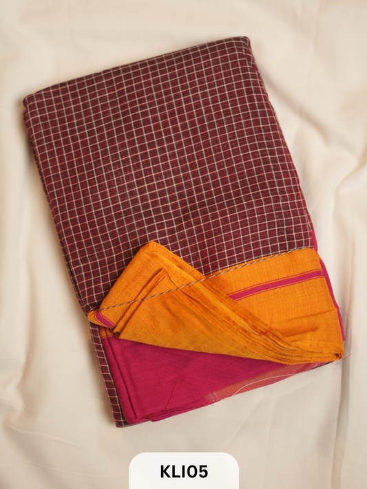 PURE HANDLOOM PETTADA ANCHU SAREE