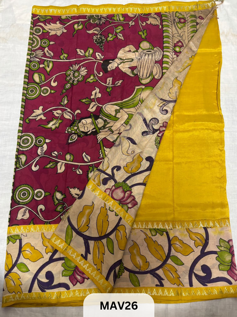 MANGALAGIRI SILK WITH KALAMKARI FUSION