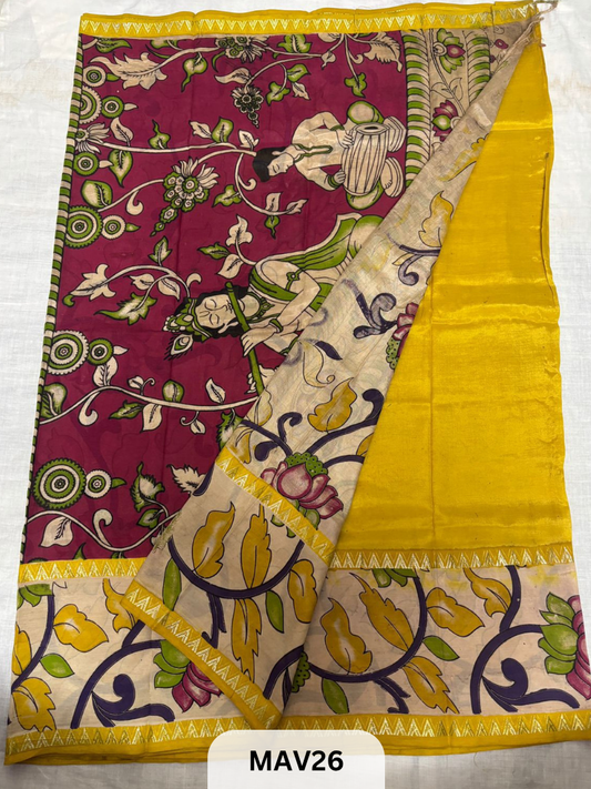 MANGALAGIRI SILK WITH KALAMKARI FUSION