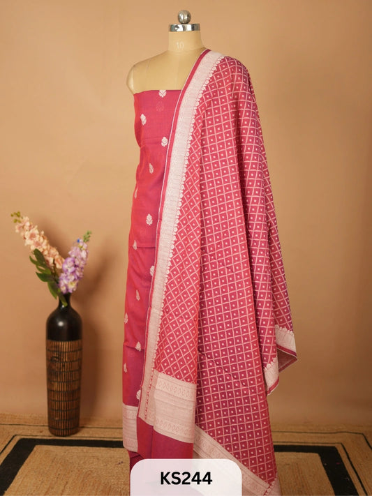 PURE CHANDERI SILK HANDLOOM SALWAR