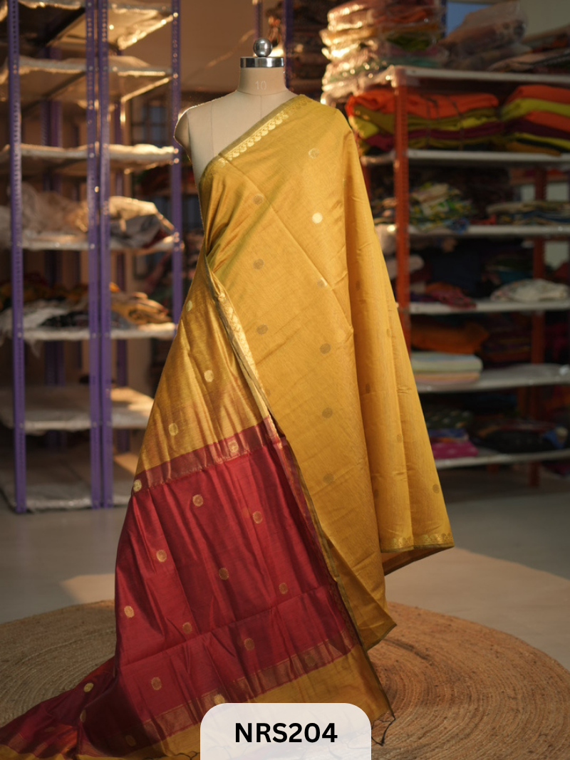 CHANDERI INSPIRED MAHESWARI SAREE