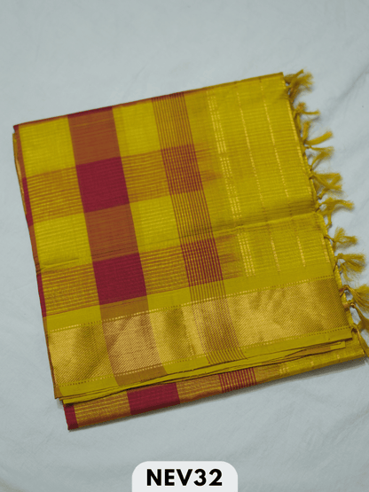 PALUM PAZHAMUM BIG CHECKS SILK COTTON SAREE